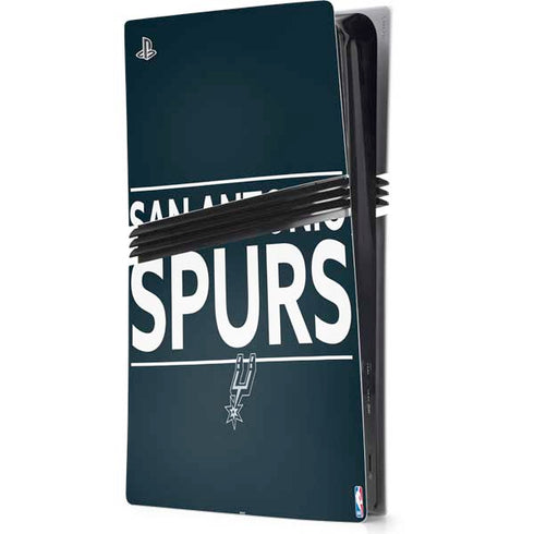 NBA San Antonio Spurs Standard - Black PS5 Pro Console Skin
